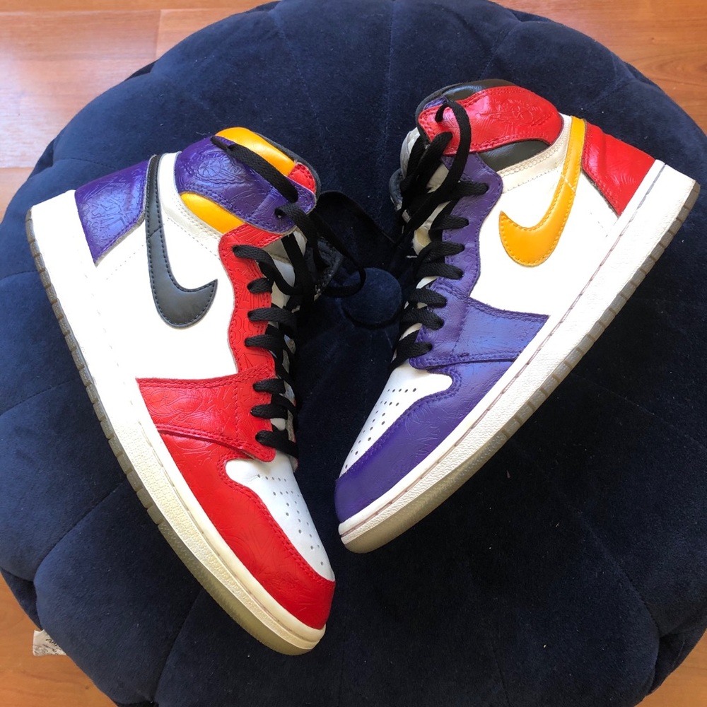 Custom Jordan 1 High “Laser" Men Sz 9.5 Chi to LA